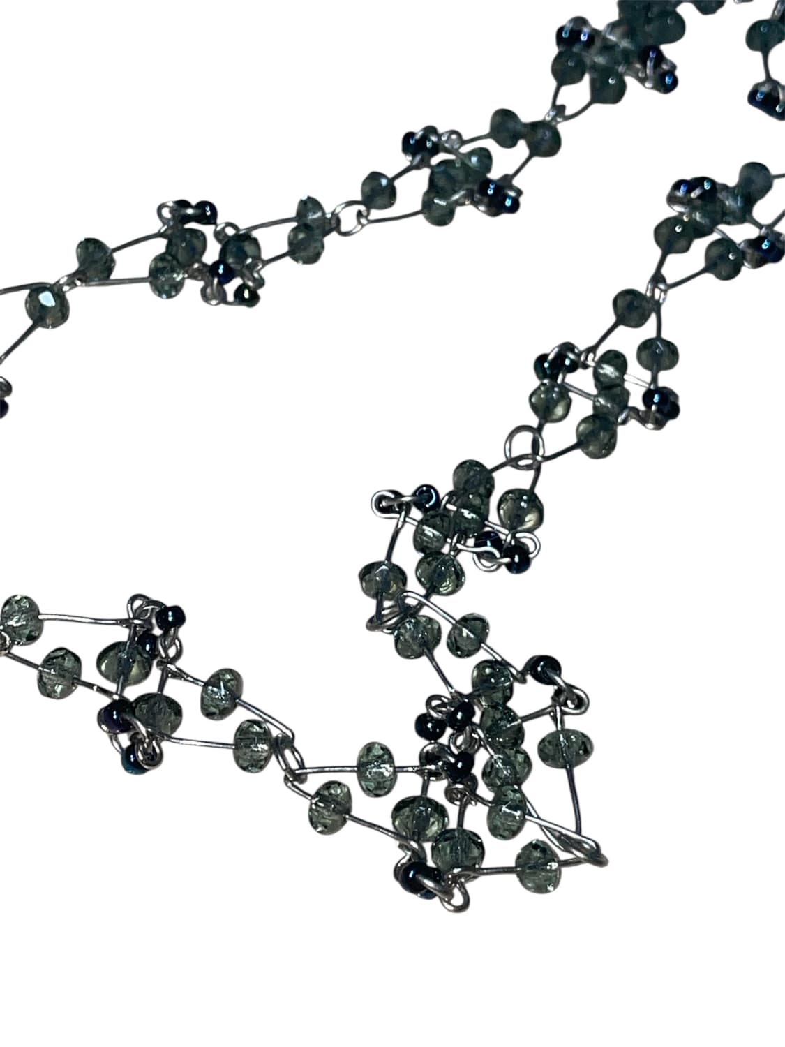 *unique* 빈티지 유니크 비즈 큐빅 목걸이 민트/블루 초커 펜던트 상품이미지4