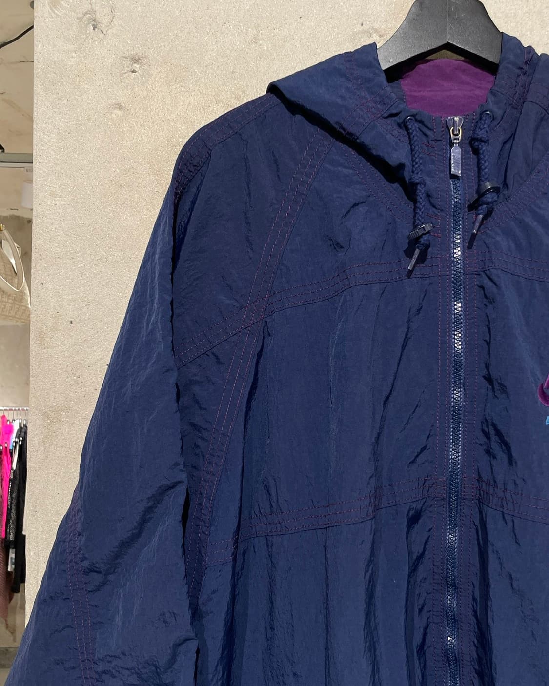 나이키 에어 네이비 로고 나일론 윈드 브레이커 상품이미지2