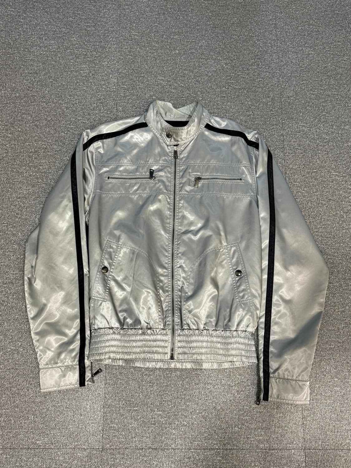 돌체앤가바나 실버 크롭 블루종 자켓 46 상품이미지1