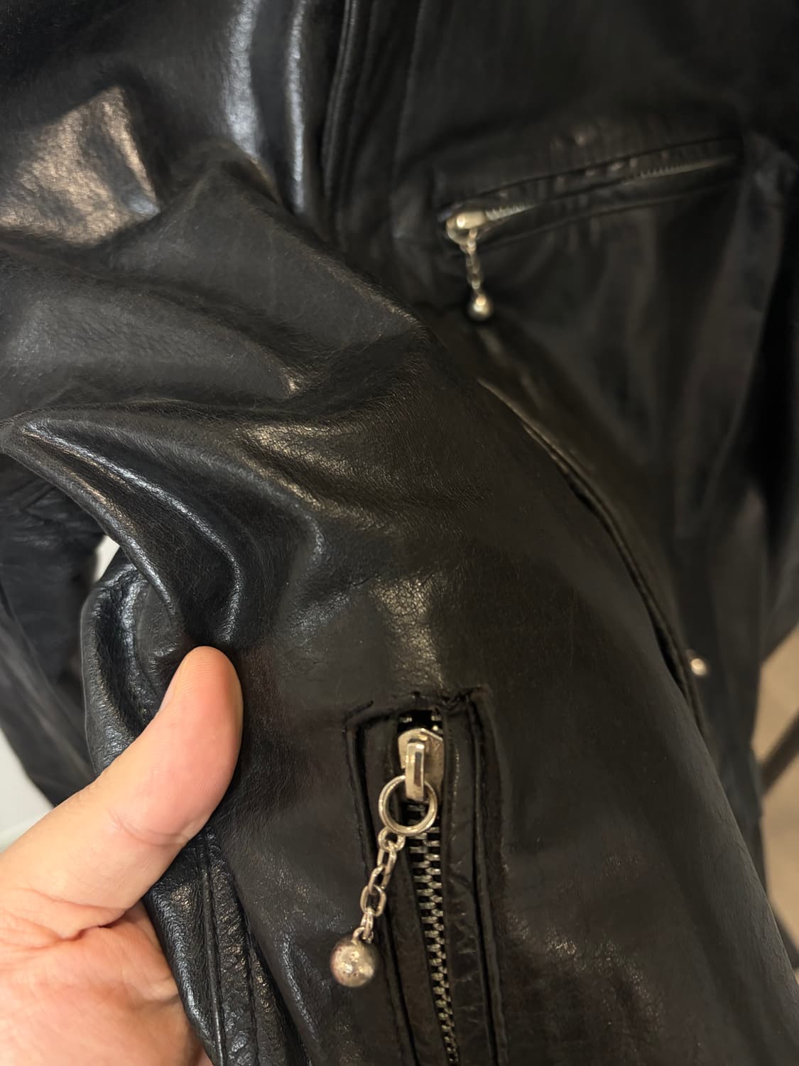 (L) On board 싱글라이더 소가죽 자켓 상품이미지10