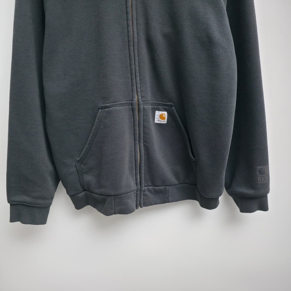 [M] 칼하트 써멀 블랙 후드 집업 레인 디펜더 상품이미지3