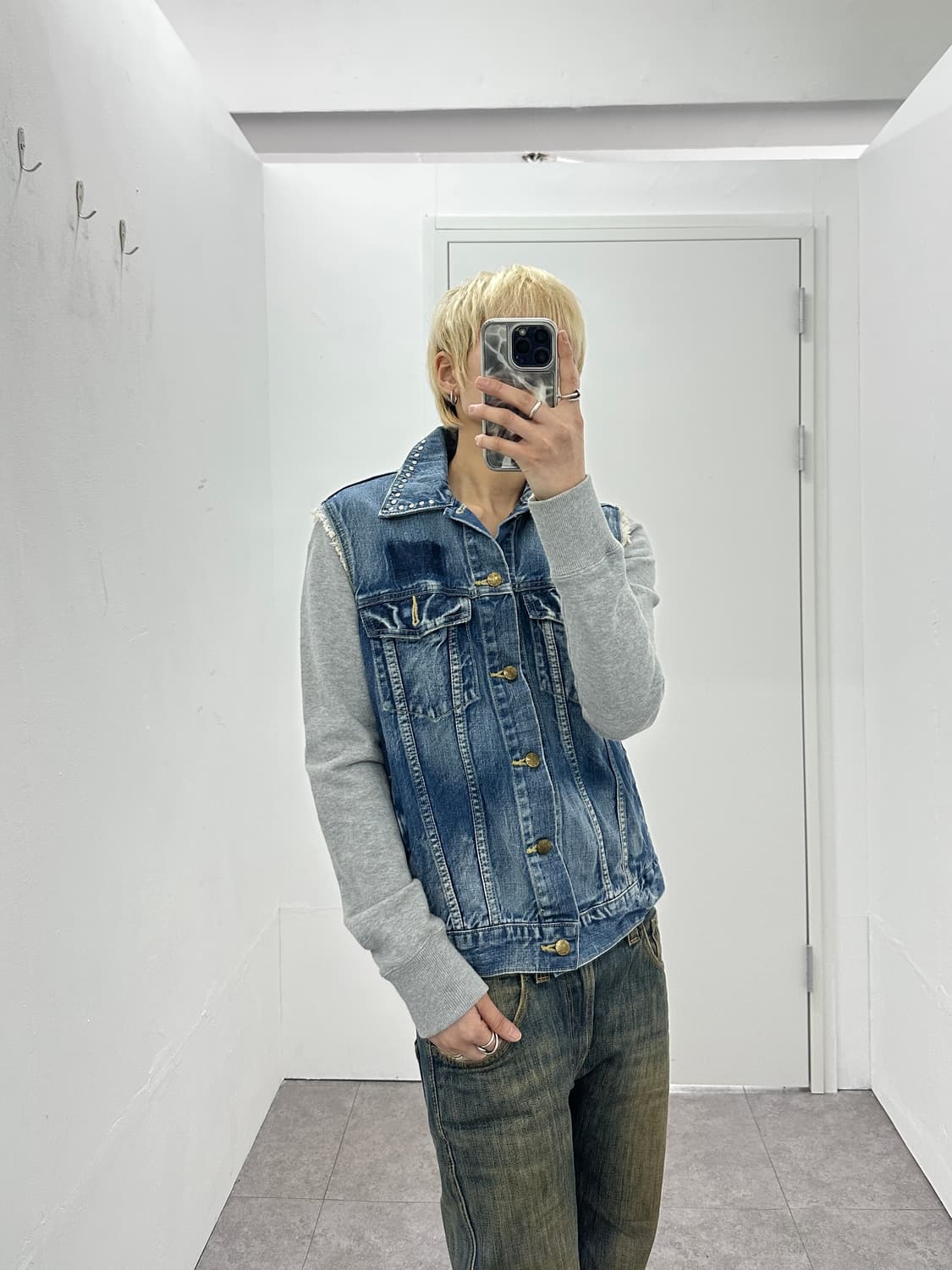 Moussy Studded Cut-Off Denim Jacket 상품이미지8