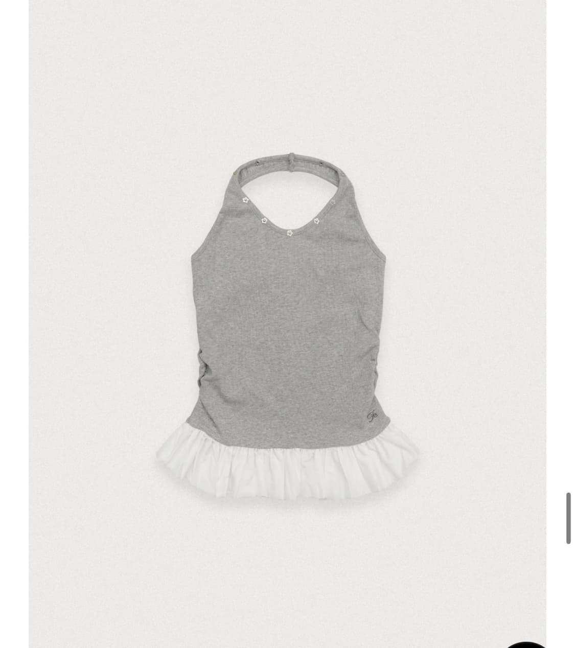 택o 새상품) 포에토 페탈 엣지 홀터 탑 그레이 상품이미지1