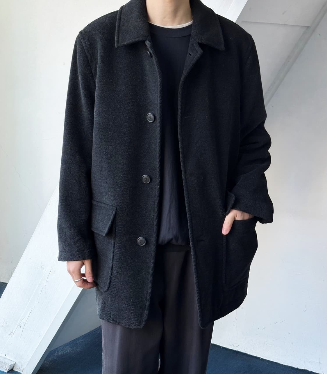 Brushed wool design single coat 상품이미지3