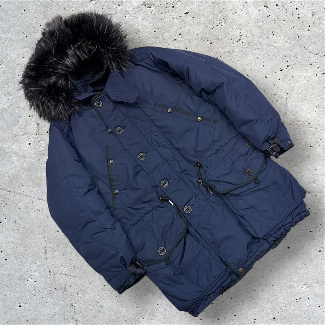 [S] 폴로랄프로렌 N-3B 네이비 후드 퍼 패딩 코트 C263 상품이미지1