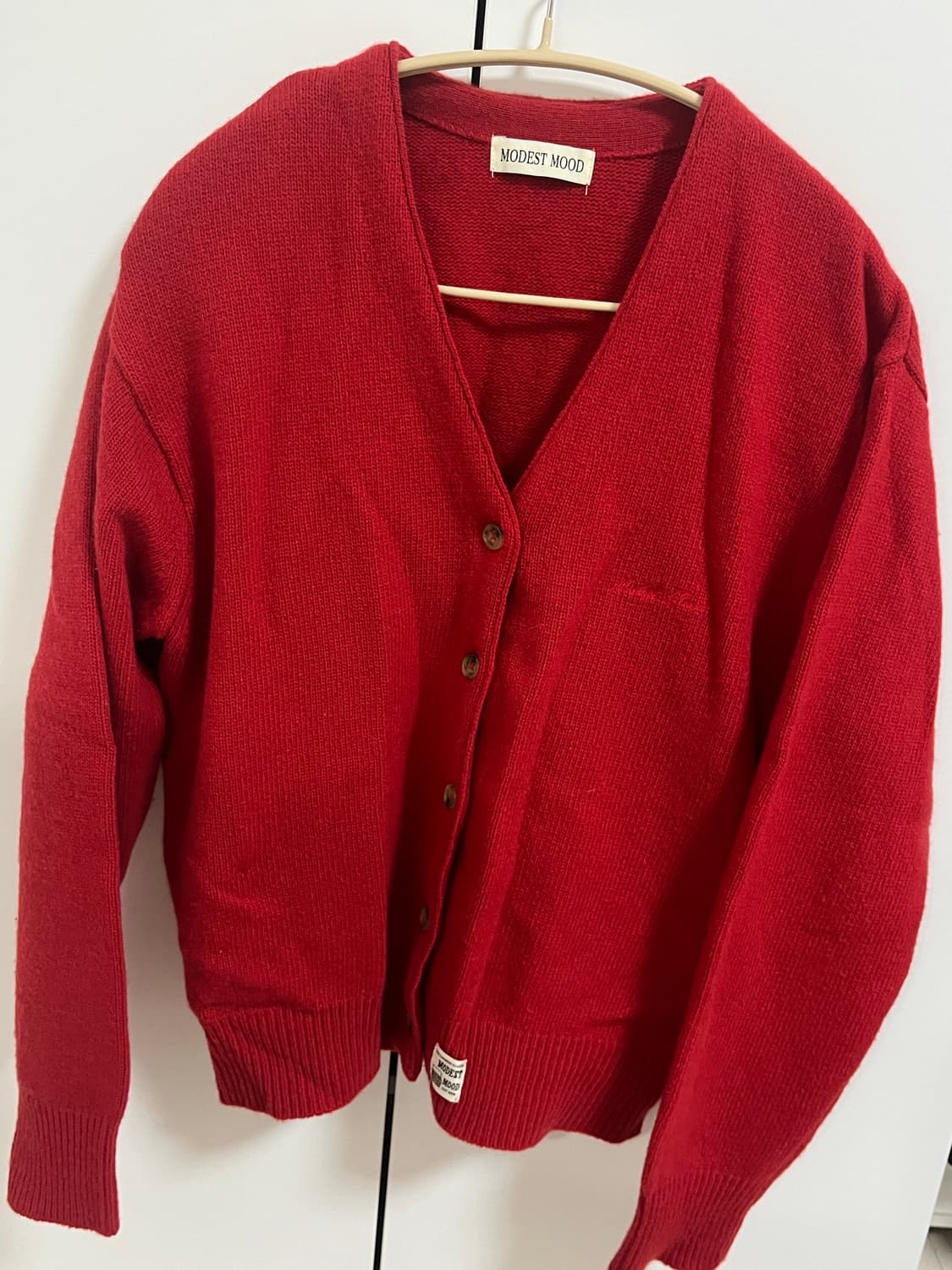 모데스트무드 마르쉐 가디건 레드 상품이미지5