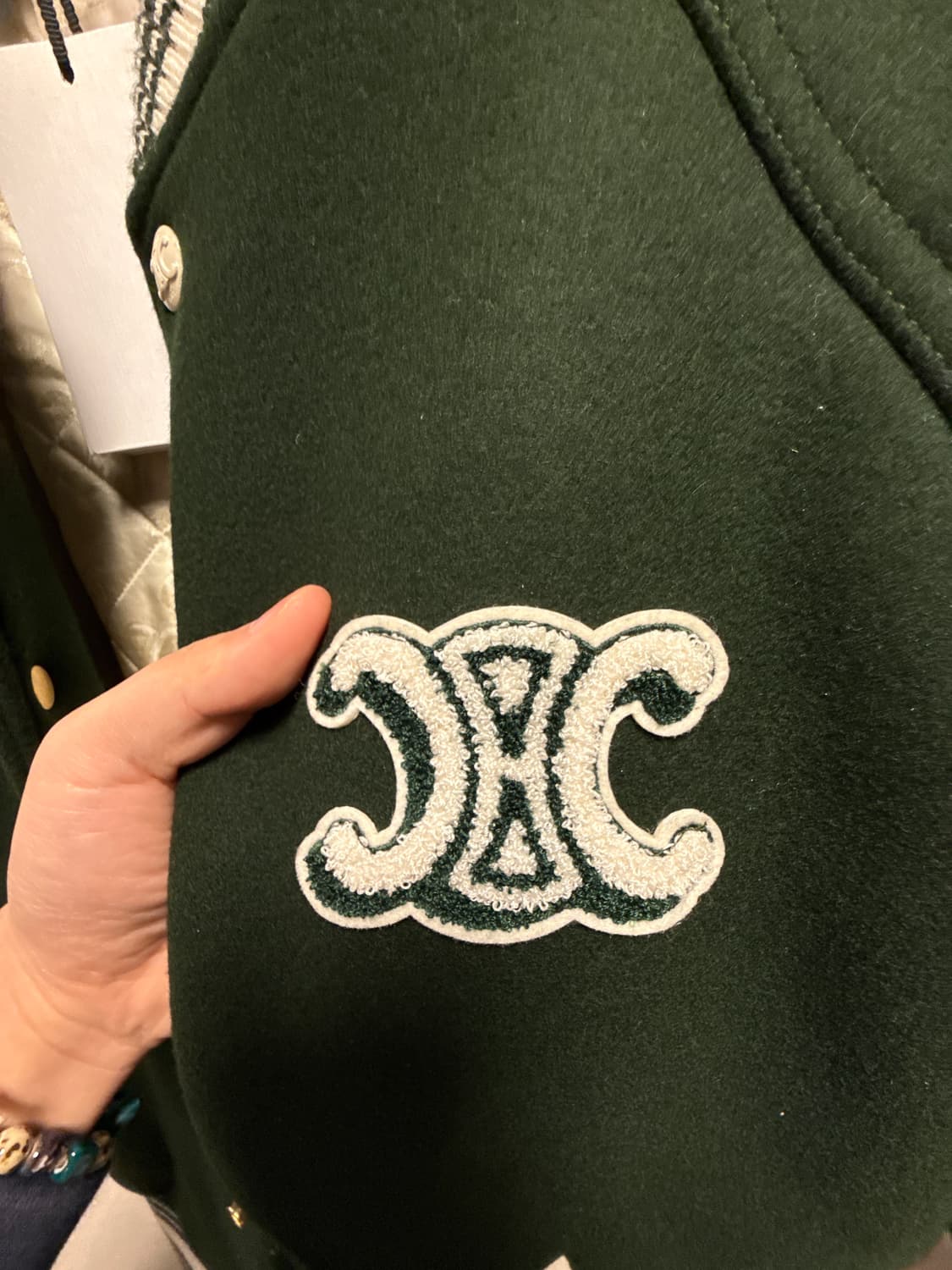 셀린느 25fw 트리옹프 바시티 테디자켓 상품이미지9