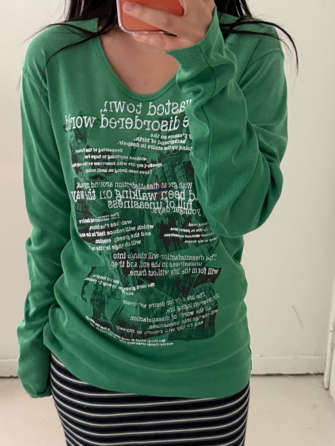 일본빈티지 레터링 롱슬리브 상품이미지3