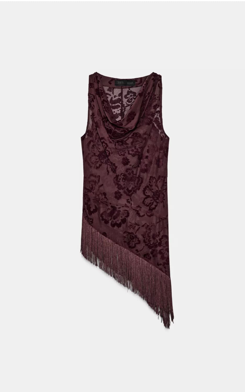 자라 프린지 언밸런스 탑 상품이미지1