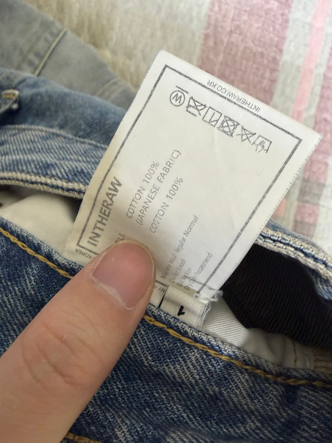 인더로우 5pk 와이드 테이퍼드 데님팬츠 빈티지블루 1 상품이미지3