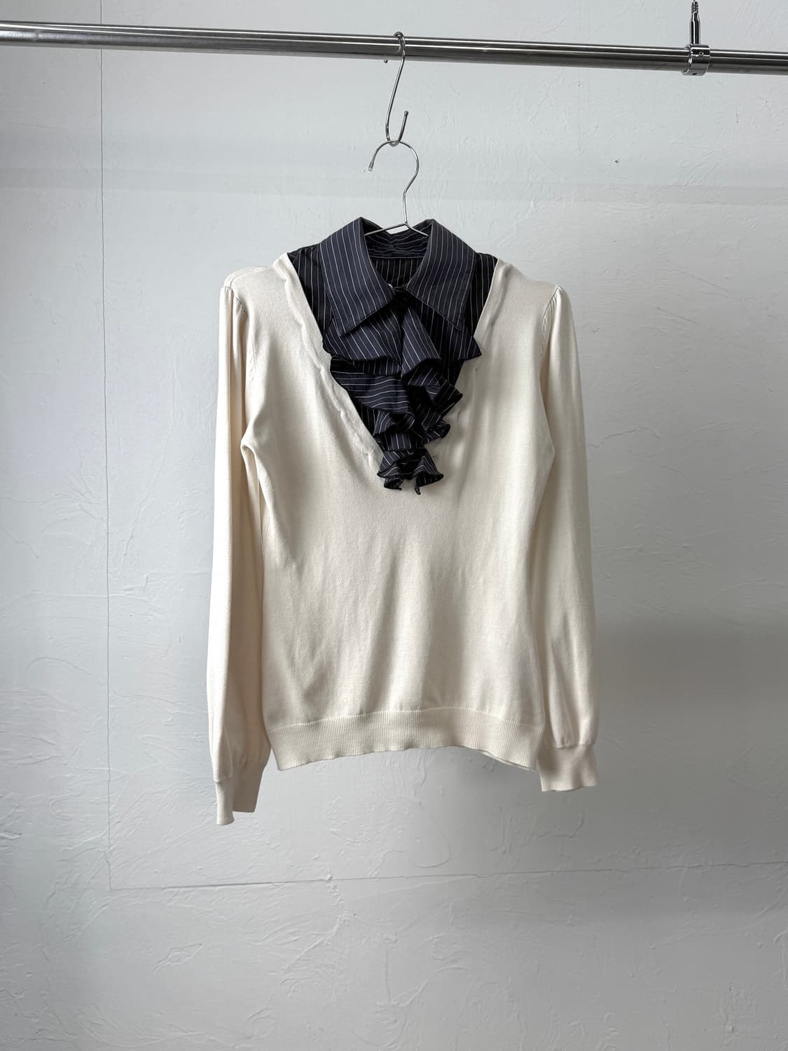 Beloved 레이어드 러플 니트 상품이미지1