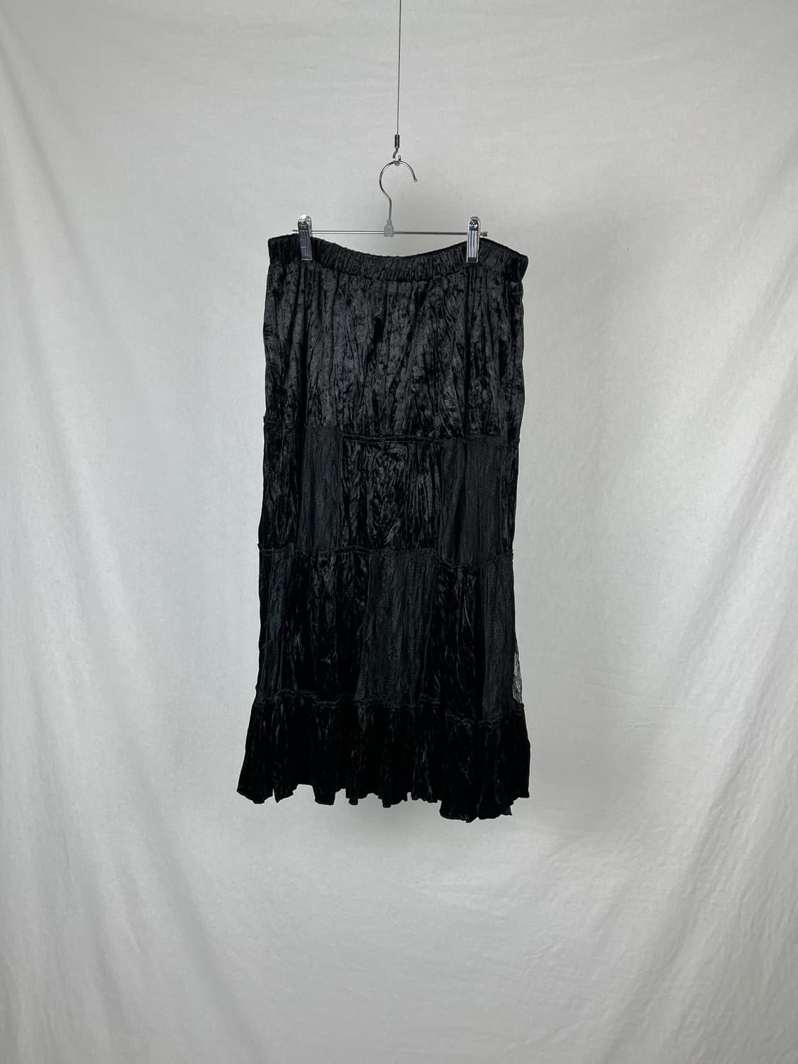 Vintage 벨벳 매쉬 판넬 스커트  상품이미지1