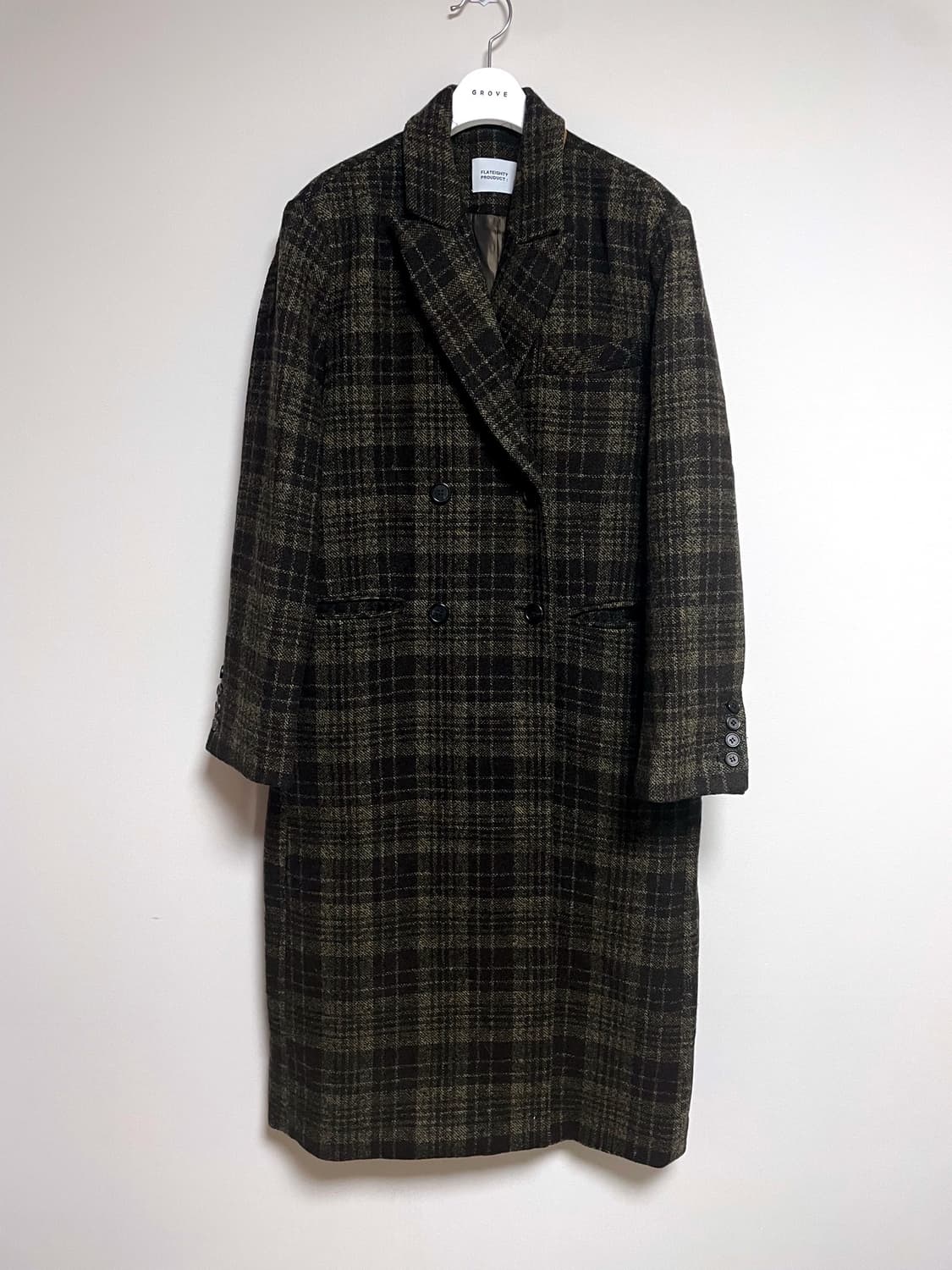 플랫80 체크 코트 상품이미지4