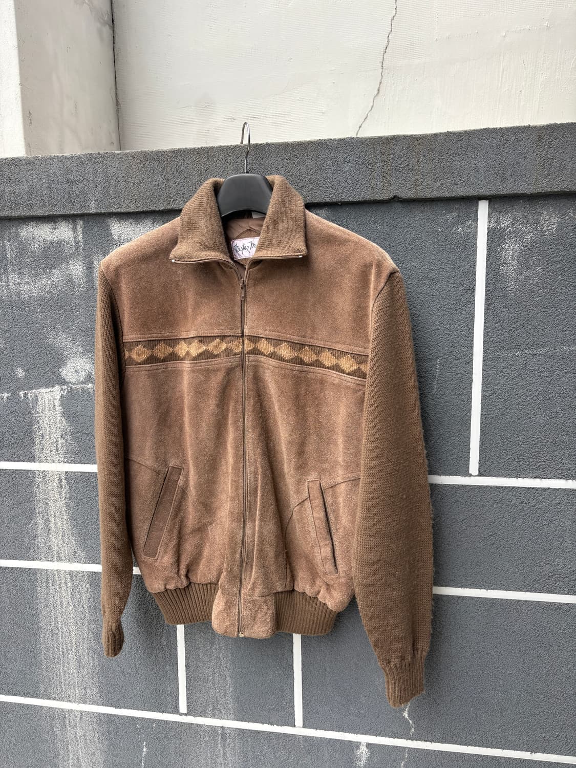 70‘s 스웨이드 패널 가디건 상품이미지1