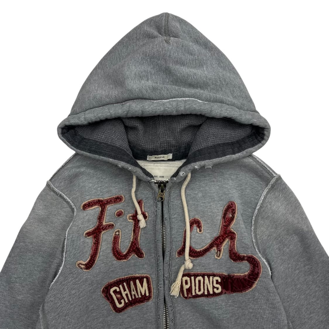 아베크롬비 센터로고 그레이 후드집업 M 상품이미지4