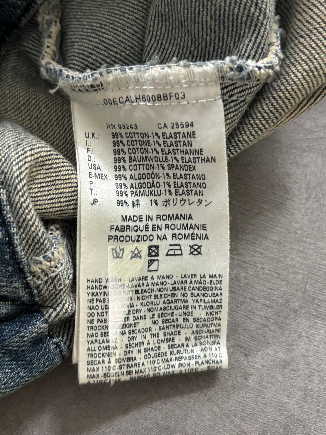 Diesel 디젤 벨티드 데님 크롭 자켓  상품이미지10