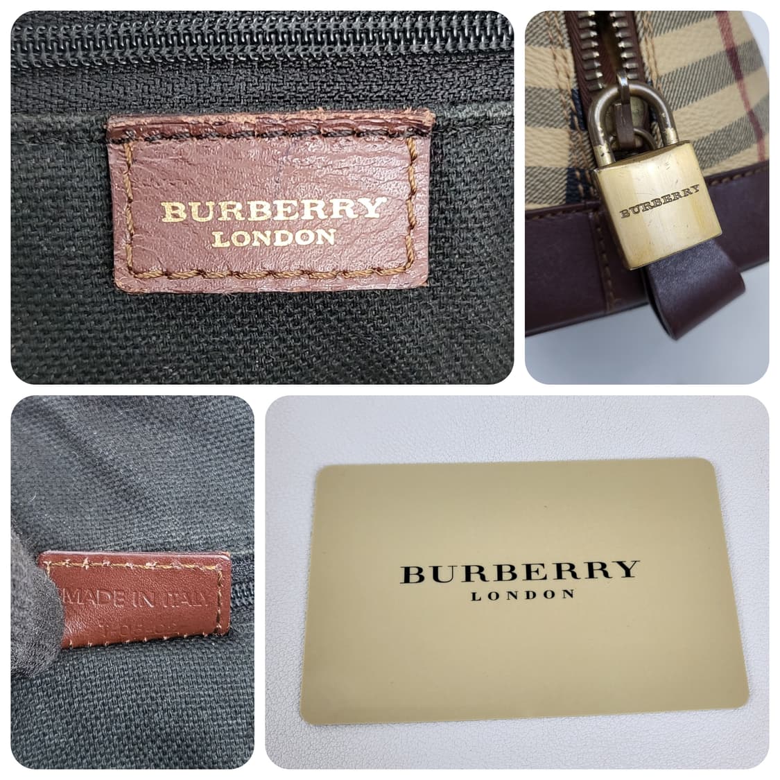 정품 버버리 헤이마켓 체크 토트백 상품이미지8