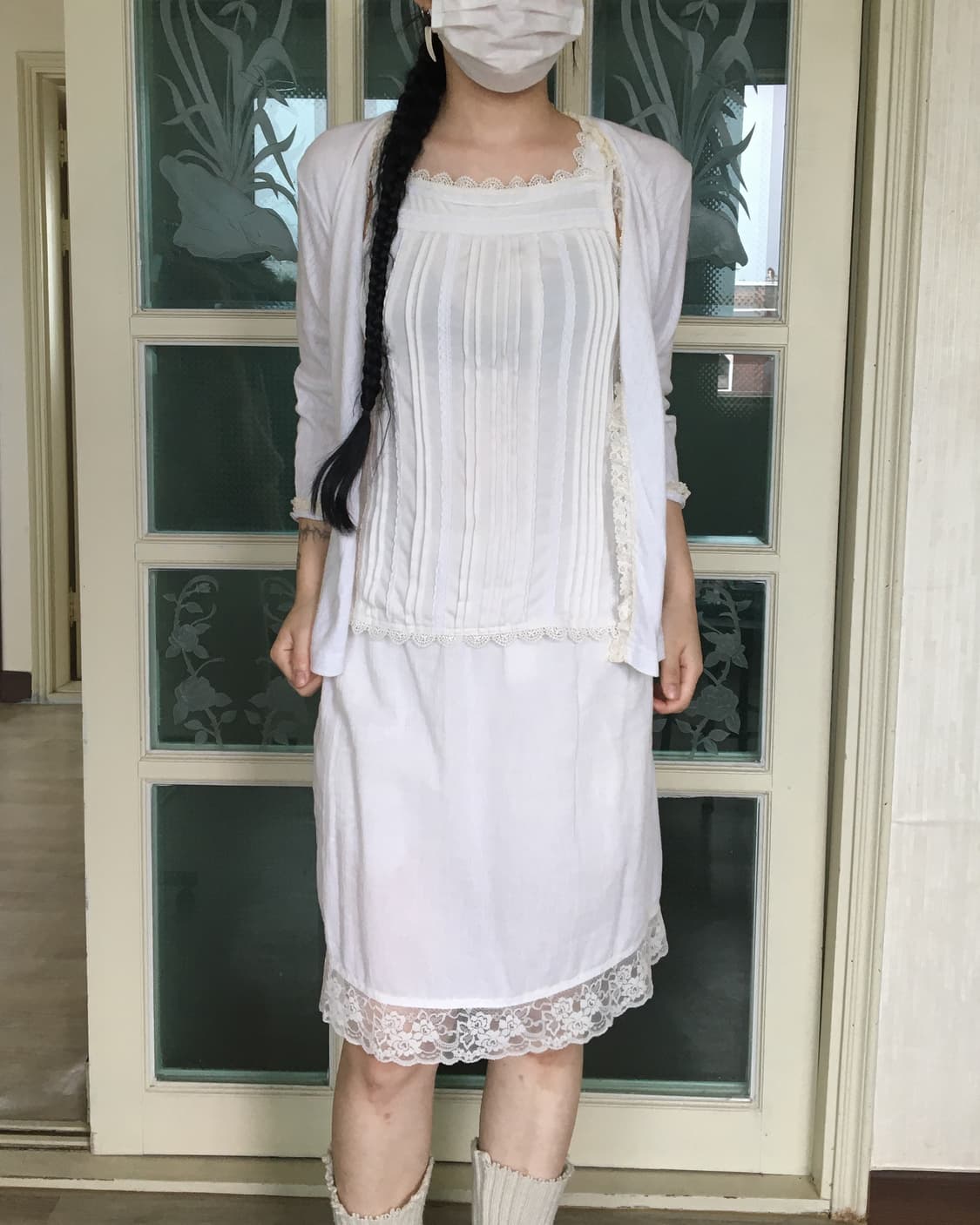 Lace trimming sleeveless 상품이미지5