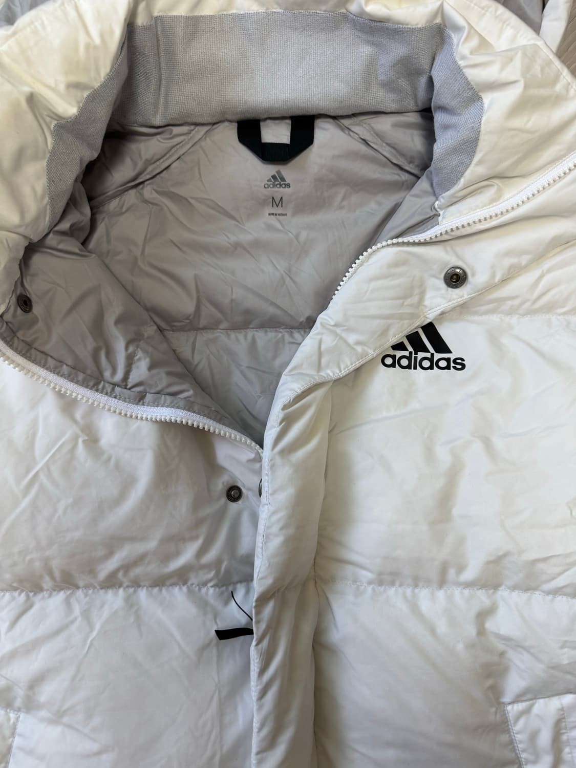 아디다스 흰색 오리털 패딩 M 상품이미지6