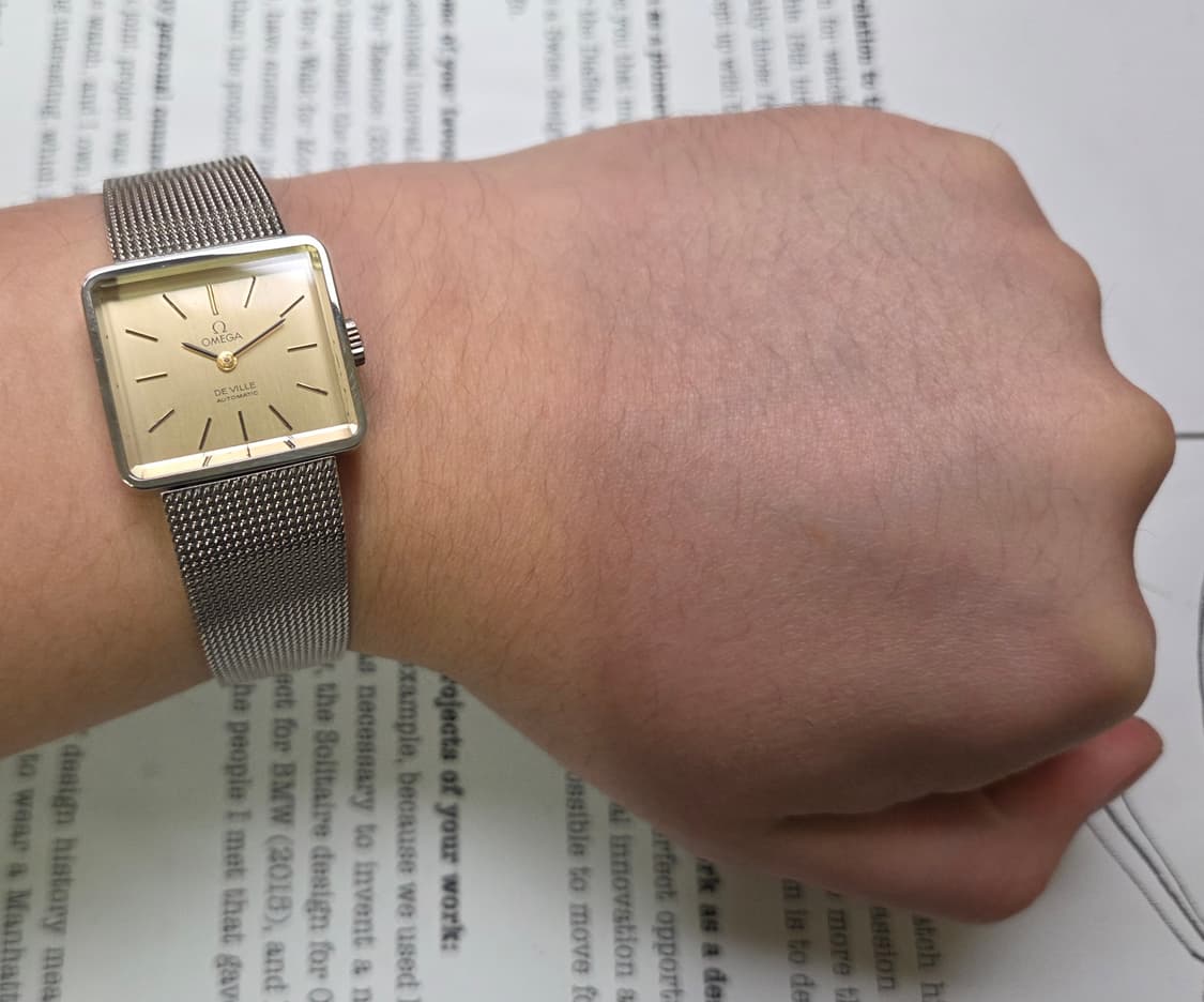 빈티지 오메가 드빌 사각탱크 샴골판 각유리 여성용 브레이슬릿 ver. 상품이미지8