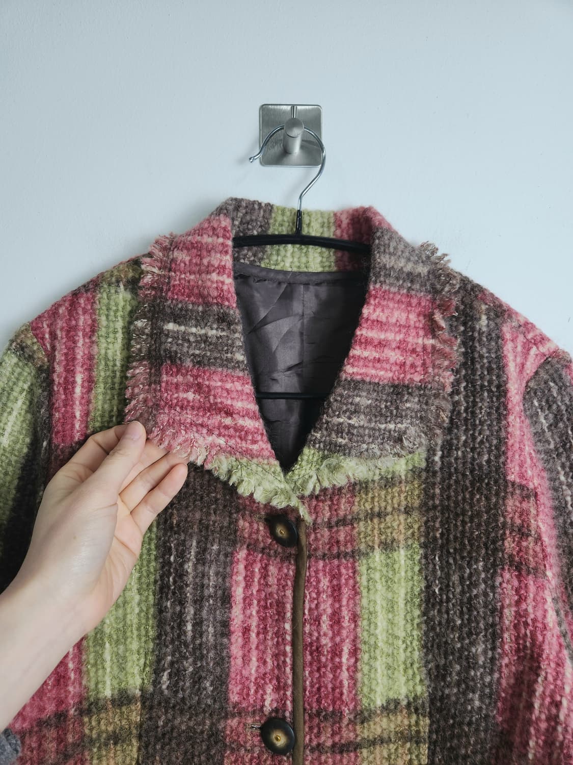 체크 울 자켓 상품이미지6