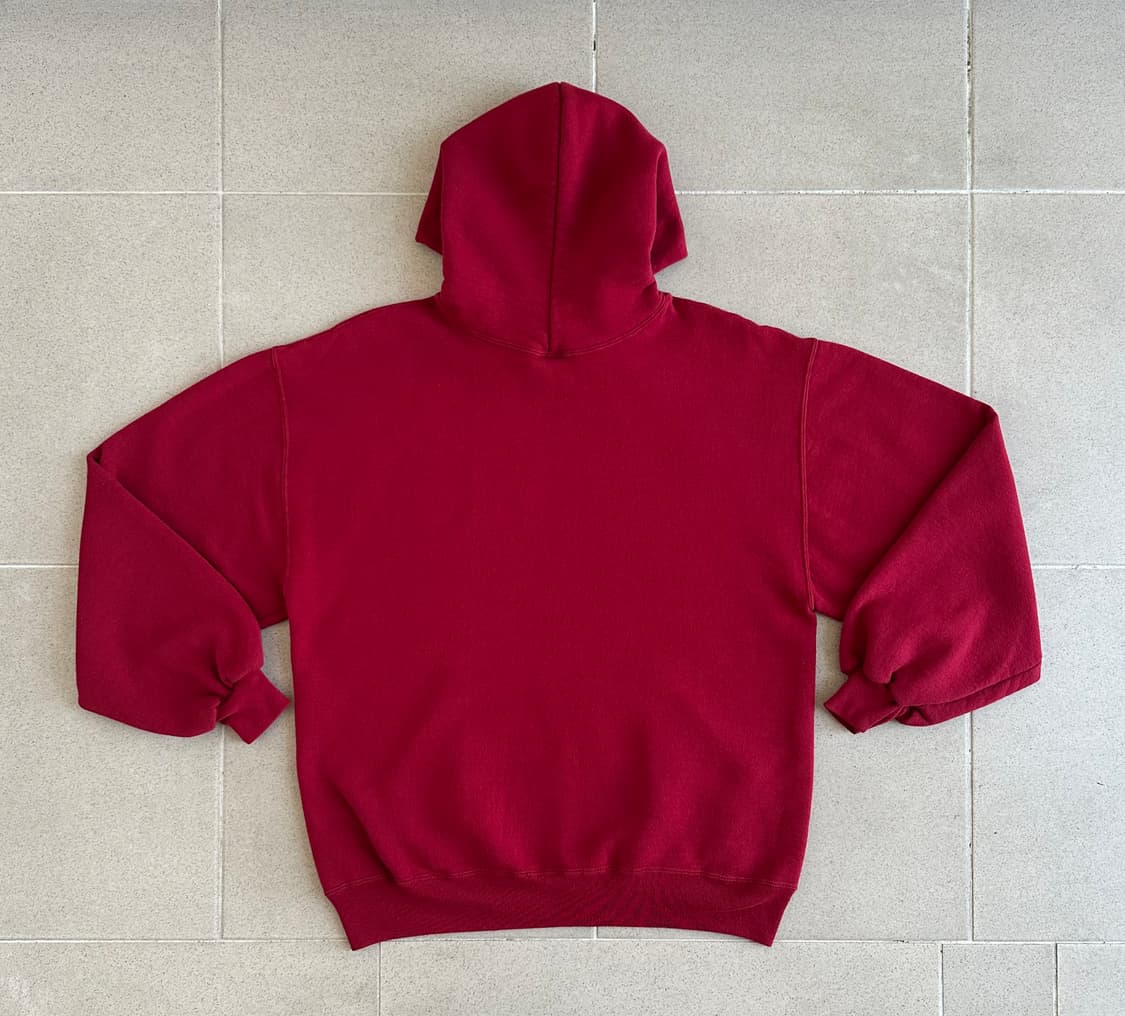 90s 빈티지 러셀 후드 버건디 L USA 상품이미지2