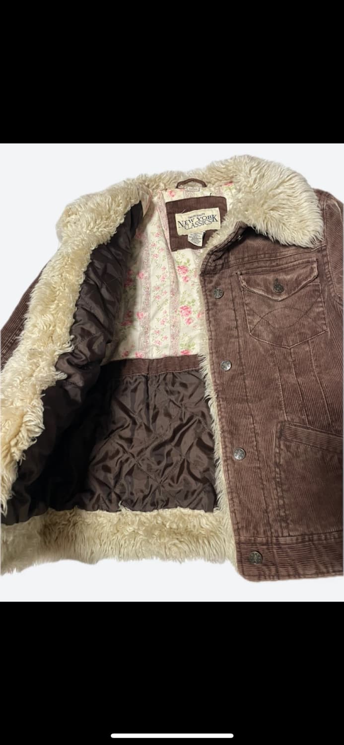 코듀로이 골덴 퍼 자켓 브라운 갈색 상품이미지5