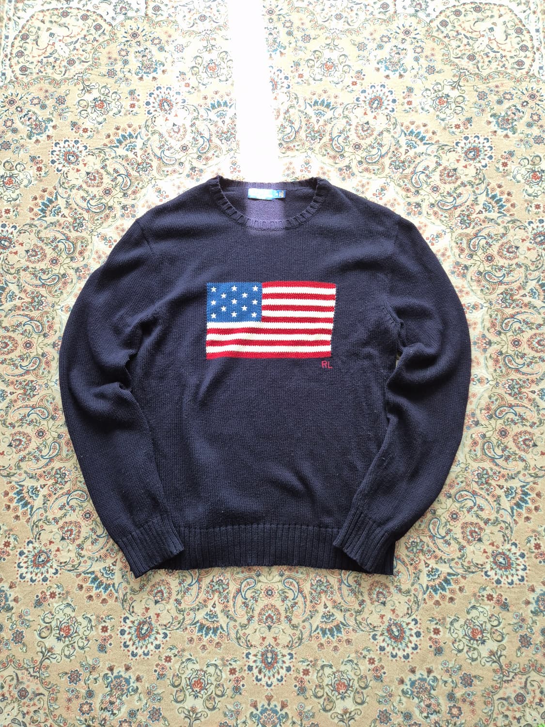 폴로 성조기 코튼 니트 상품이미지1