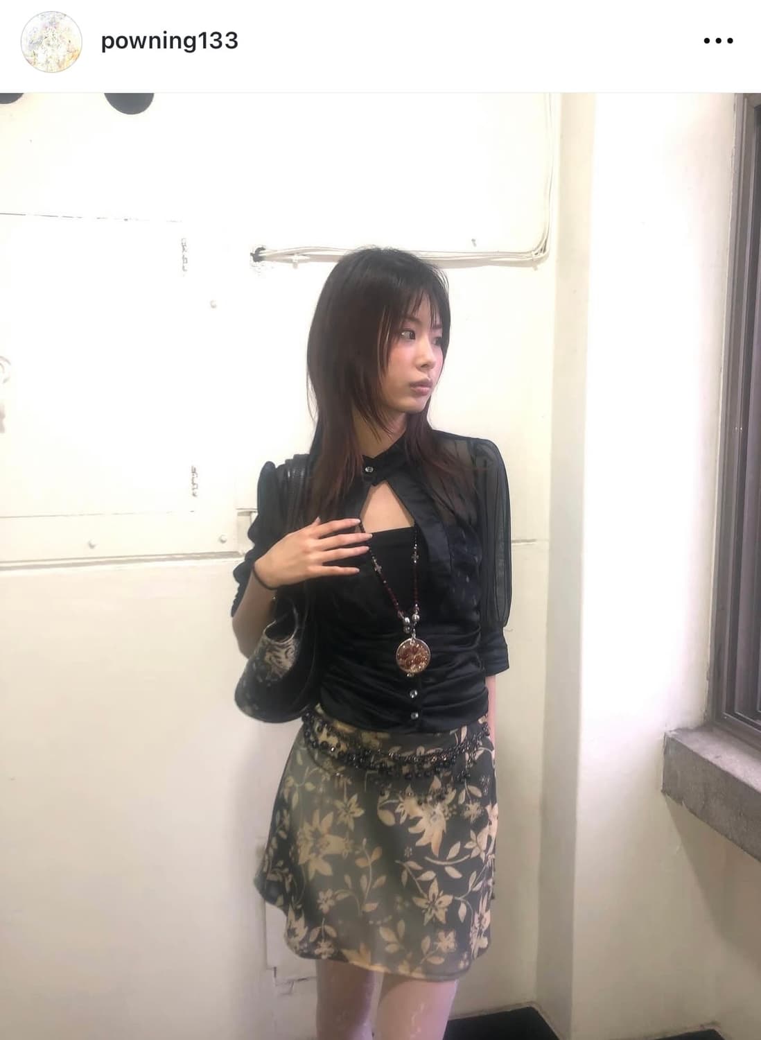 powning133 파우닝 빈티지 긱시크 오네갸루 블라우스 상품이미지4