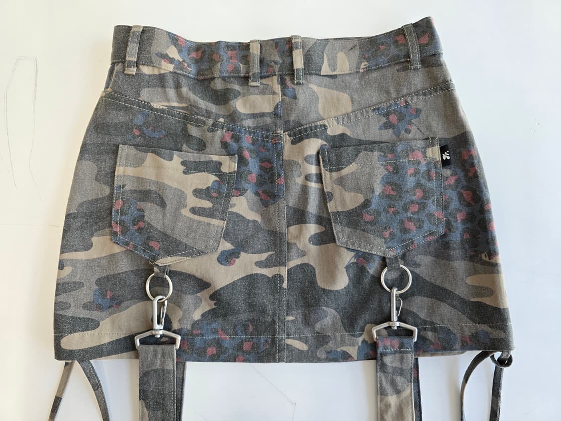 유쓰배쓰 YOUTHBATH 카모 미니 스커트 카키 S 상품이미지4