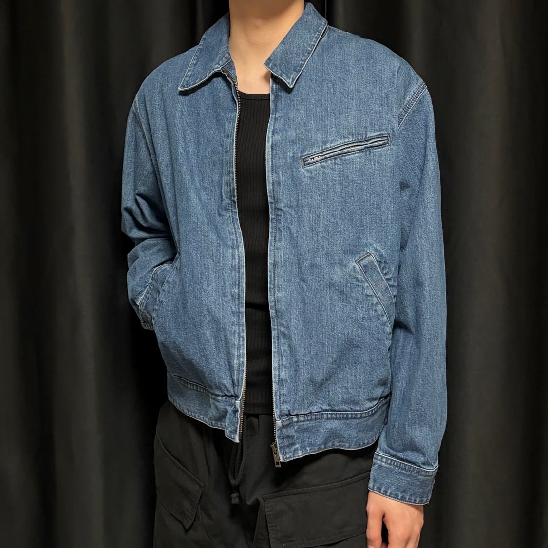 유니클로 데님 집업 블루종 L사이즈 상품이미지4