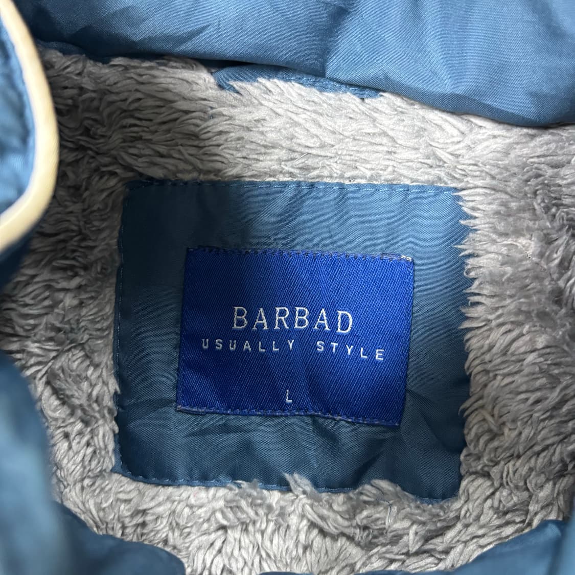 Barbad 빈티지 블루 후드 패딩 상품이미지4