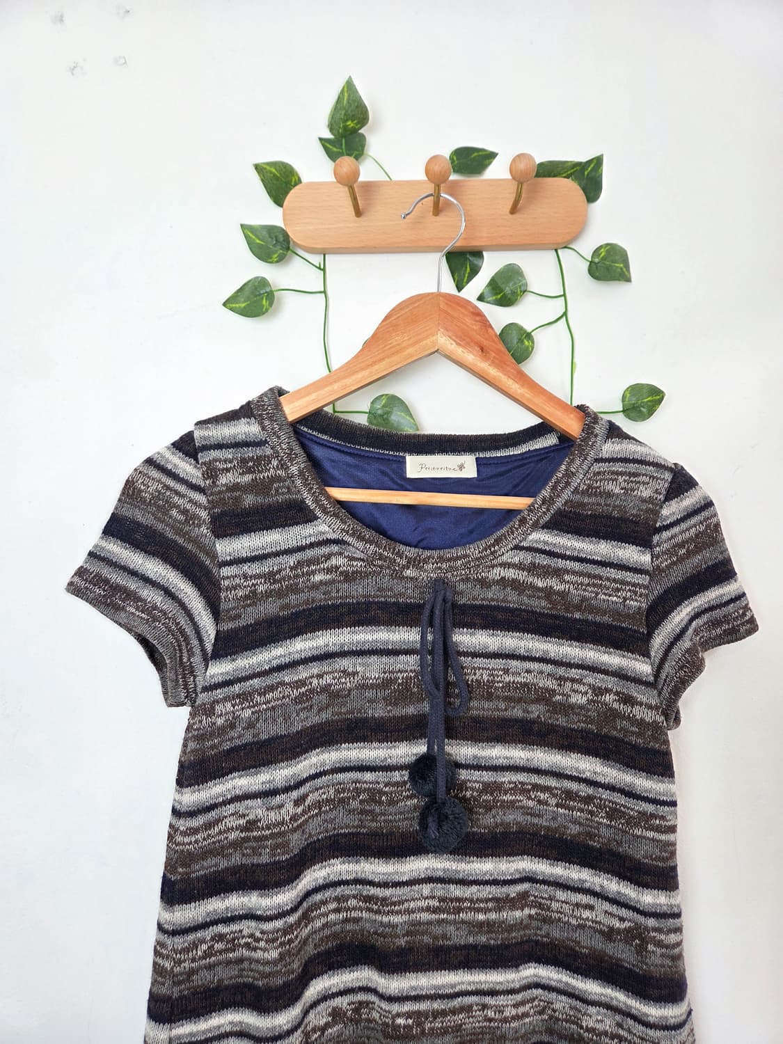 폼폼 패턴 니트 원피스 상품이미지2