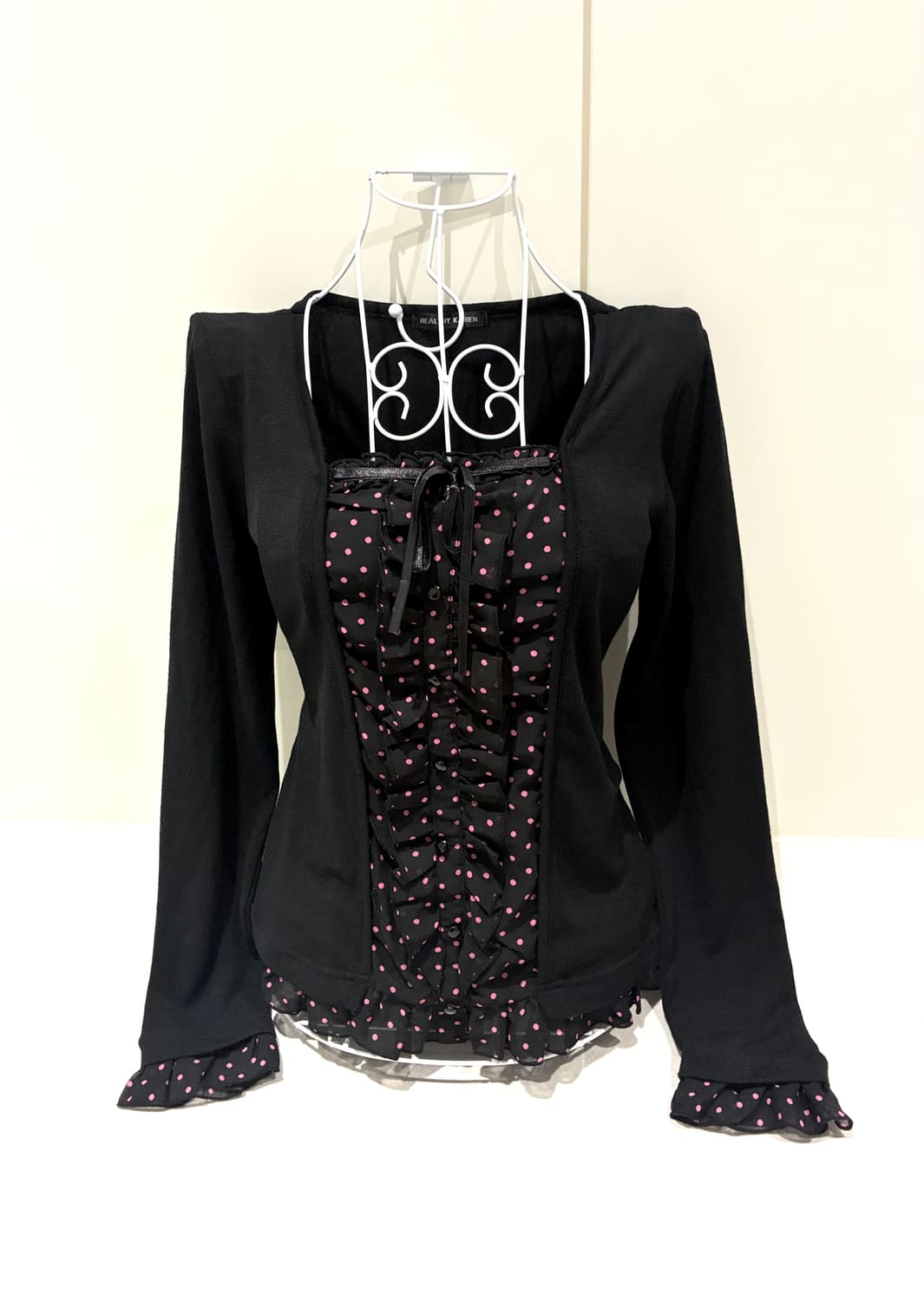 갸루 도트 프릴탑 상품이미지1