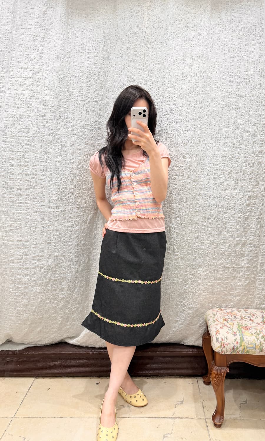 Flower garden midi skirt 상품이미지3