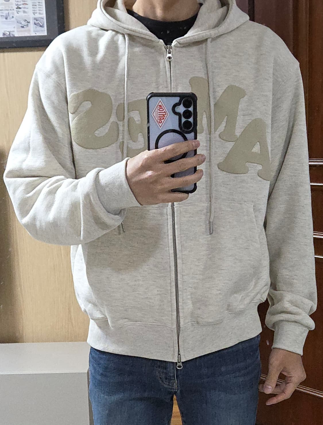 (착샷) 아메스 월드와이드 후드 집업 오트밀 상품이미지9