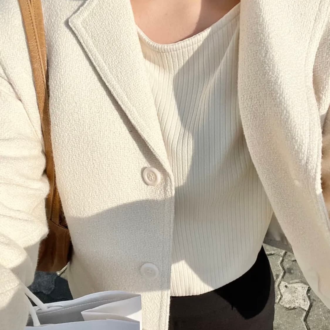 레터 Rib 티셔츠 (새상품) 상품이미지9