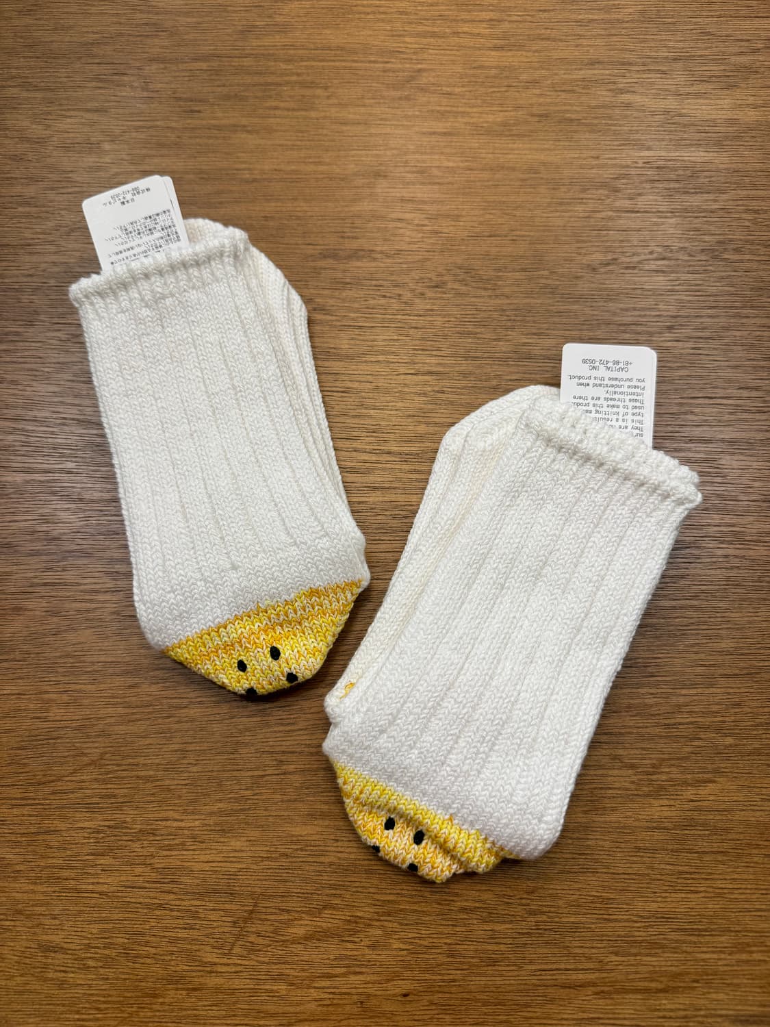 [OS] 캐피탈 56 피스 3×1 립 레인보위 해피 힐 삭스 화이트 상품이미지2