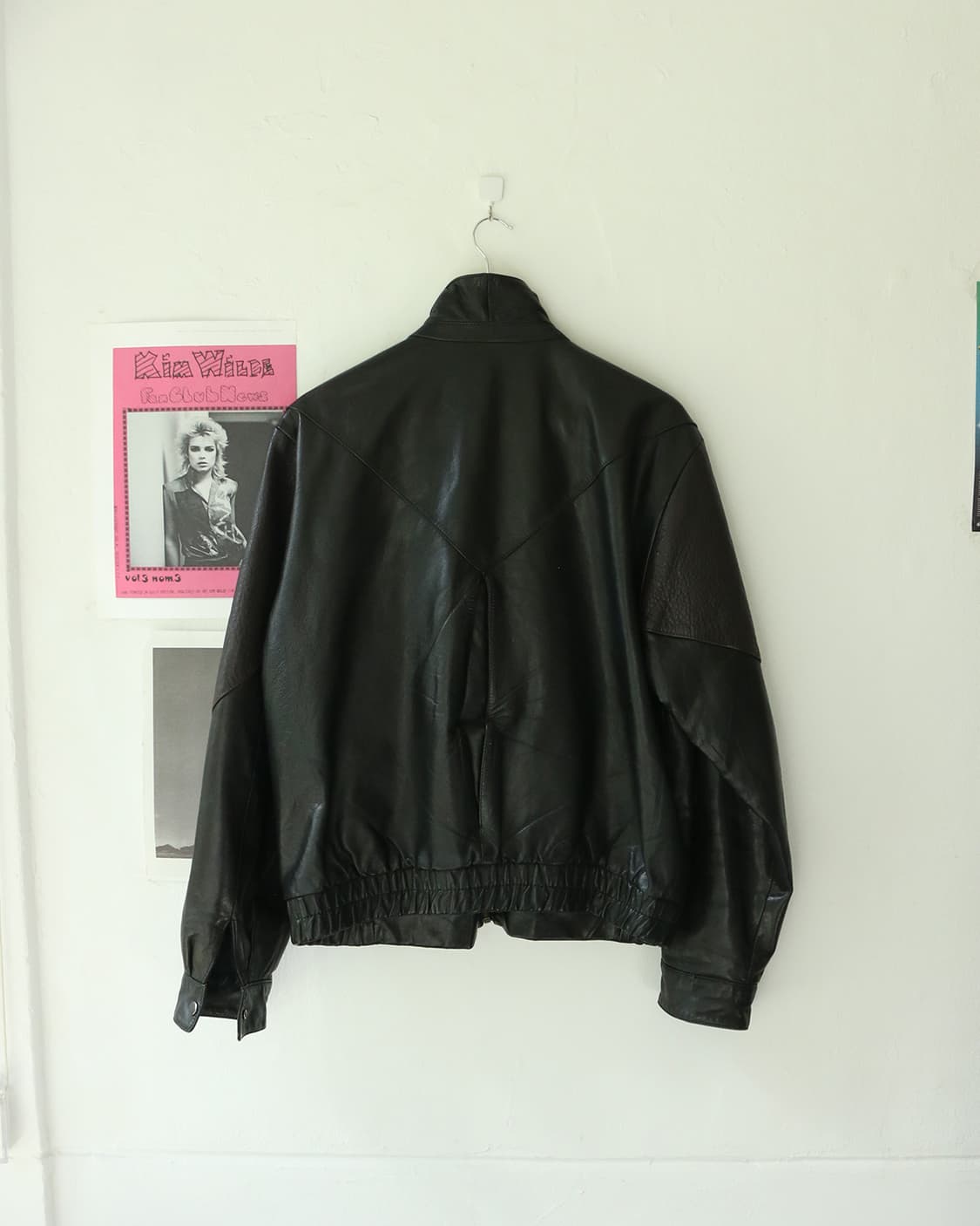 빈티지 블랙 레더 봄버 자켓 상품이미지8