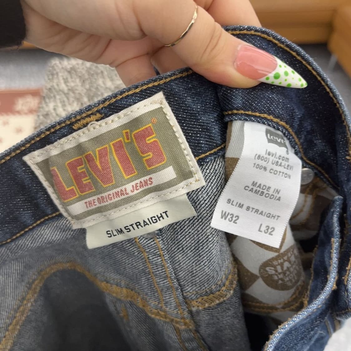 리바이스 빈티지 캐주얼 슬림 스트레이트핏 데님팬츠 32인치 C09215 상품이미지6