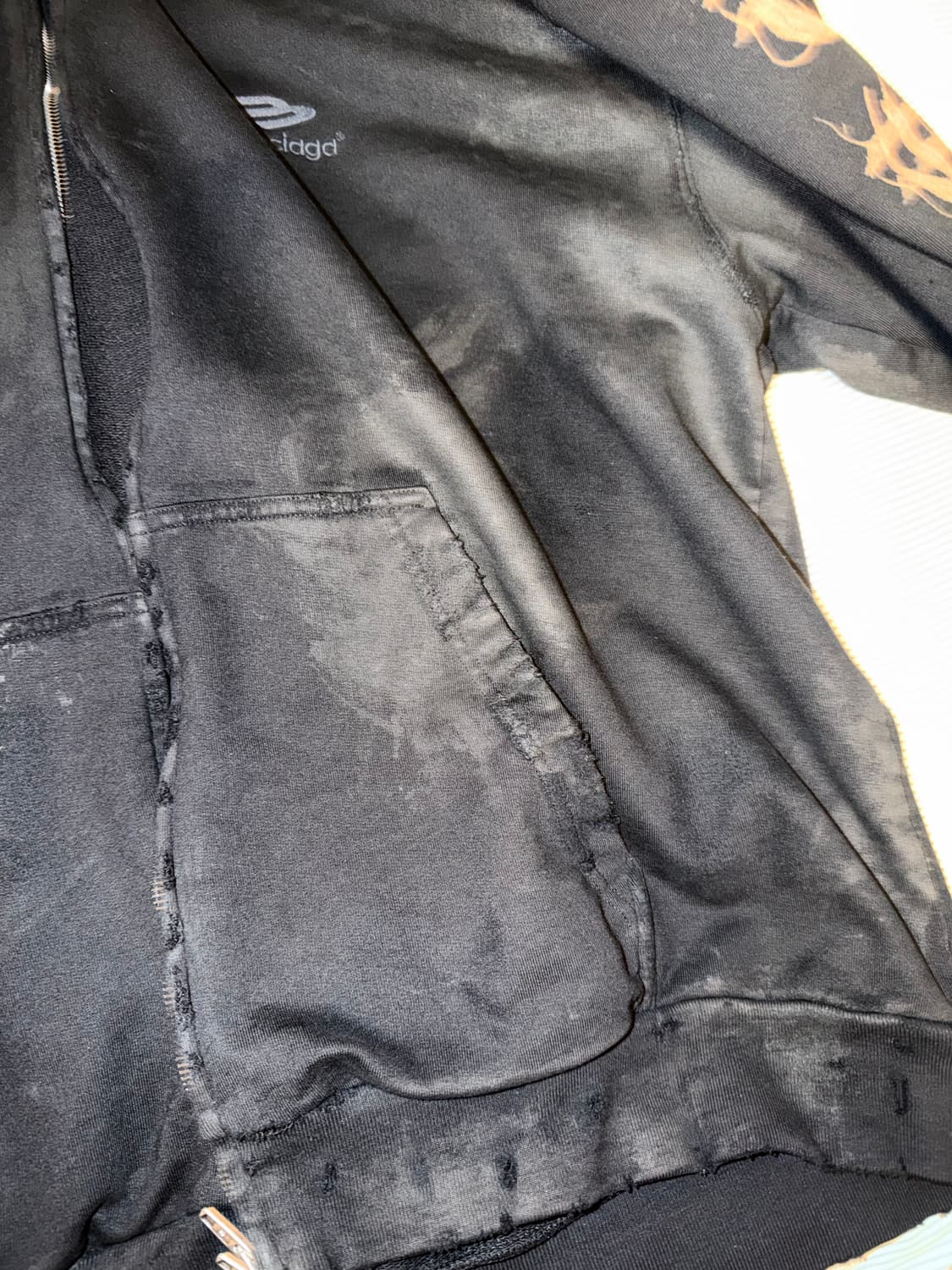 [L]발렌시아가 헤비메탈 후드집업 스몰핏 상품이미지3