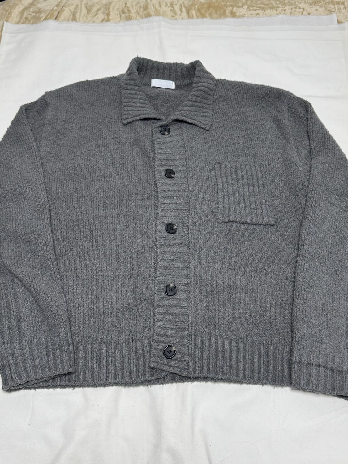 아이엘 / 크롭 니트 가디건 (그레이) / 50 상품이미지2