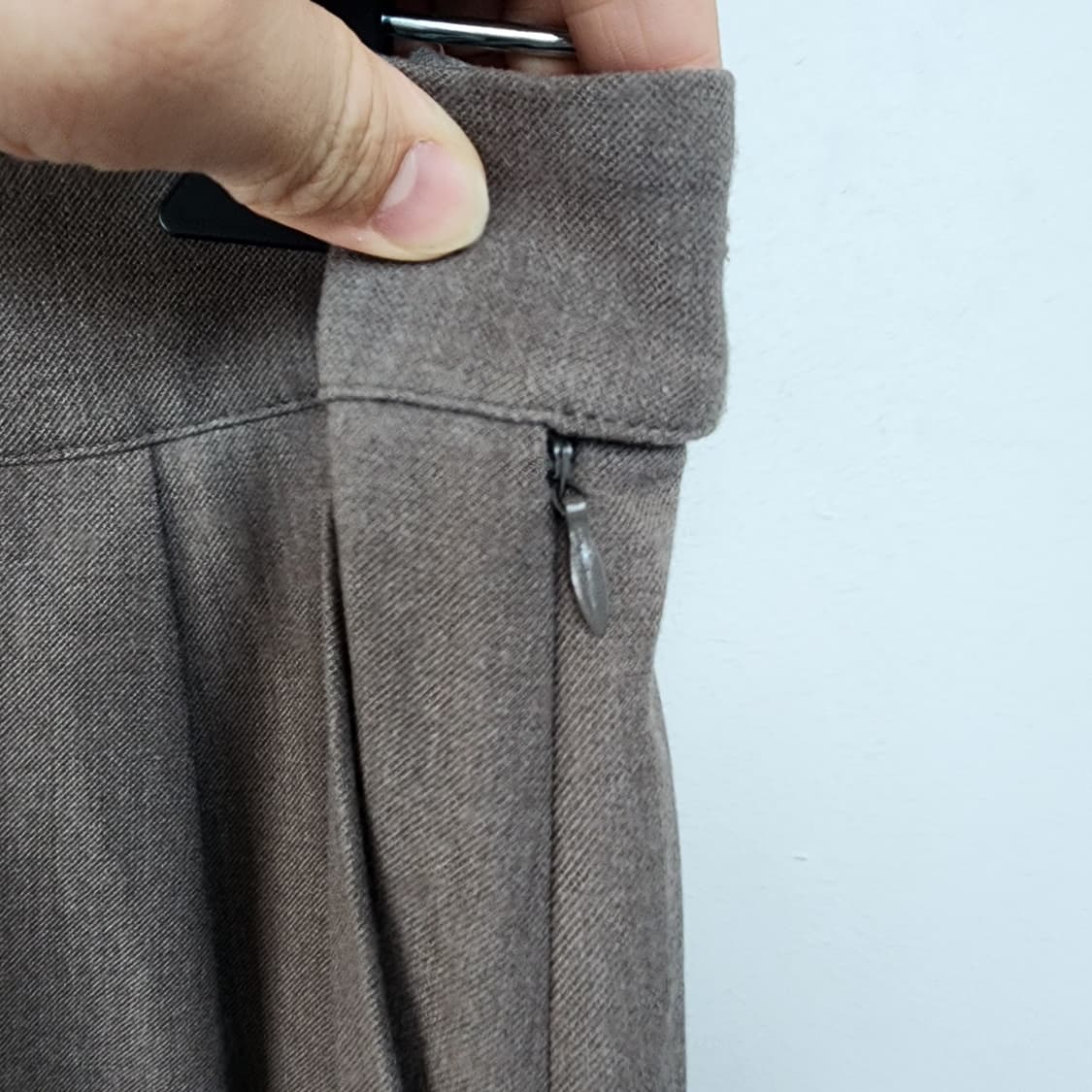 쉬즈미스 브라운 와이드 플리츠 팬츠 상품이미지5