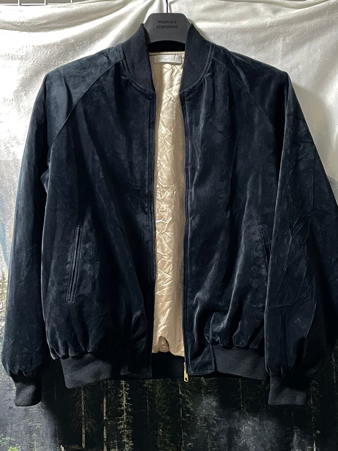 L~XL 벨벳 블루종 자켓 상품이미지1