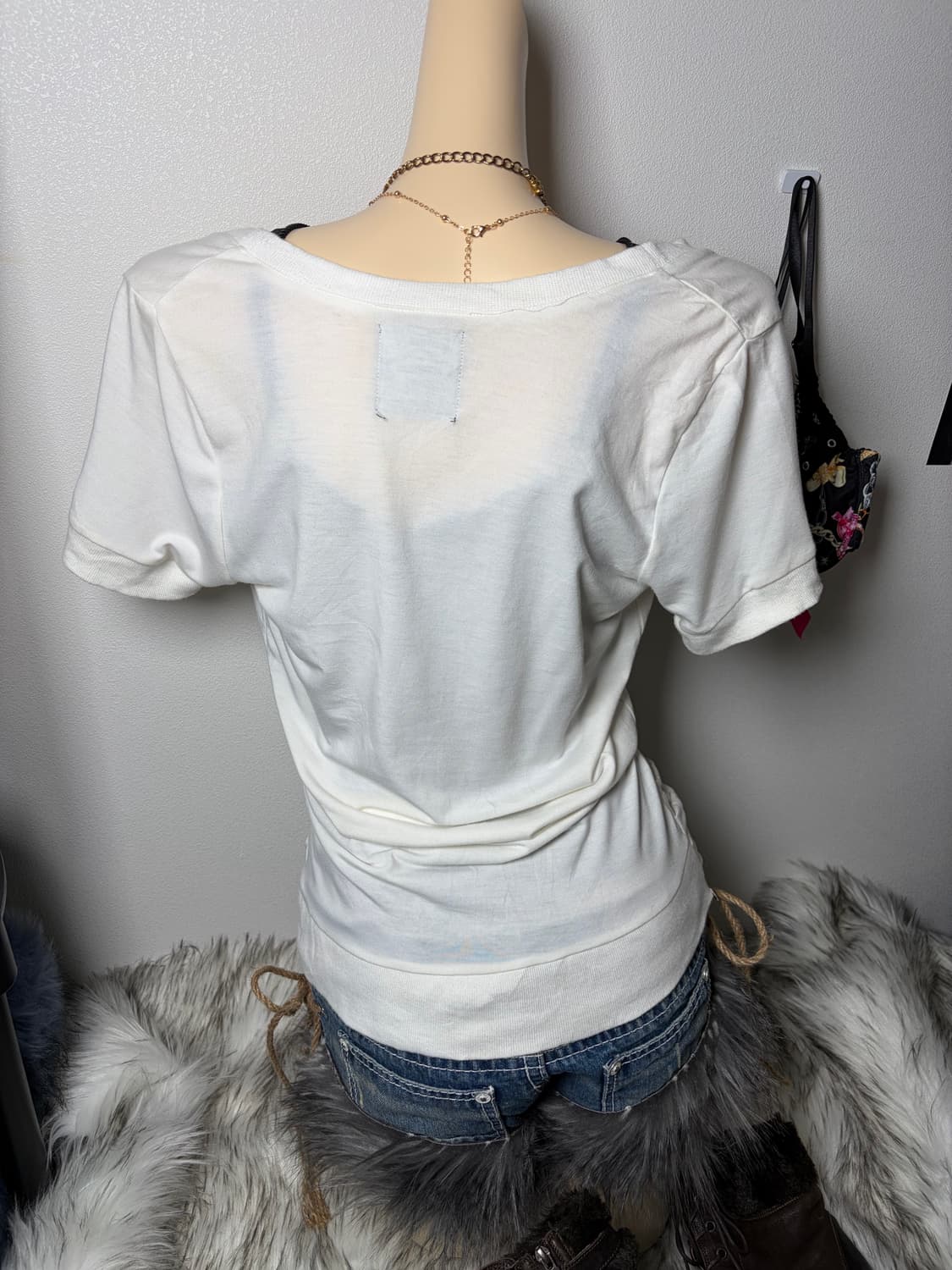 갸루 입술 가디건 호피 나시 세트 상품이미지7