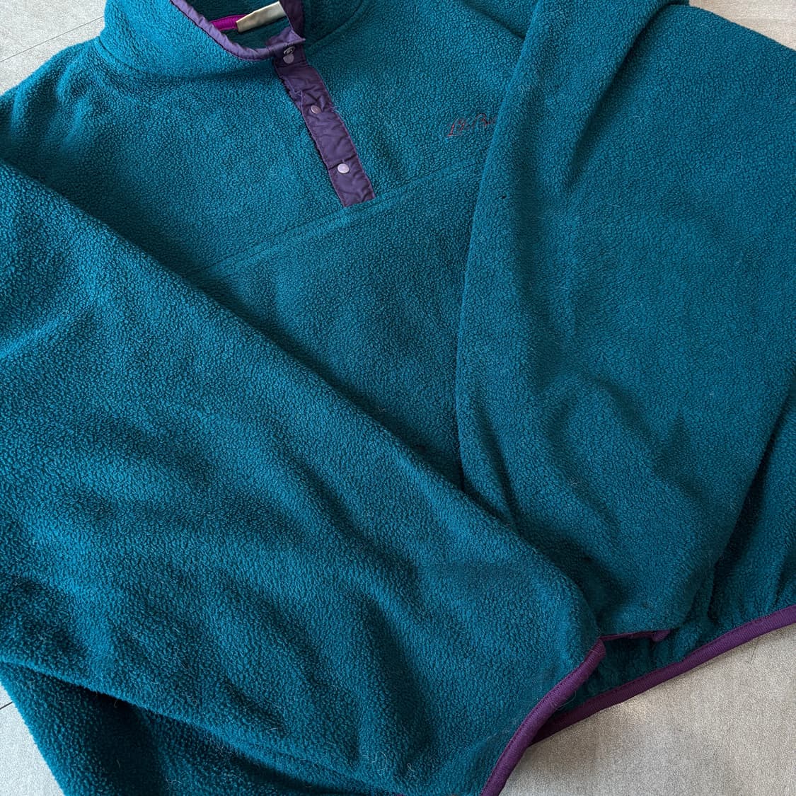 90s L.L.bean 90년대 생산 엘엘빈 그린 플리스 신칠라  상품이미지6