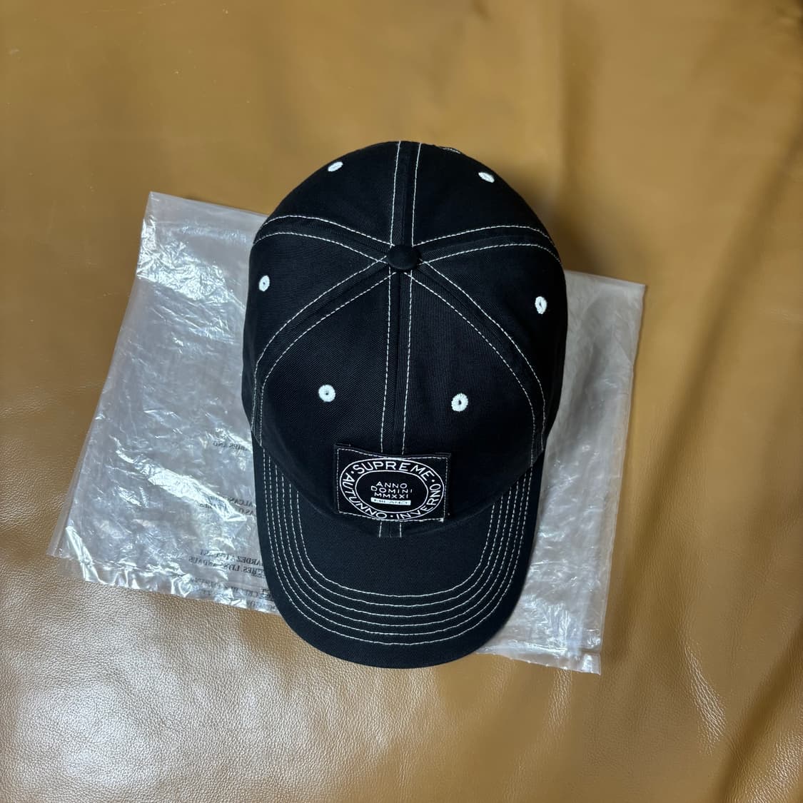 Supreme 슈프림 밀라노 스티치 블랙 6패널 볼캡 모자 (Black) 상품이미지5