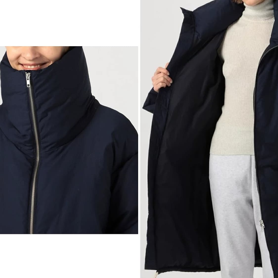 소피드후레 하이넥 다운 패딩 코트 상품이미지2