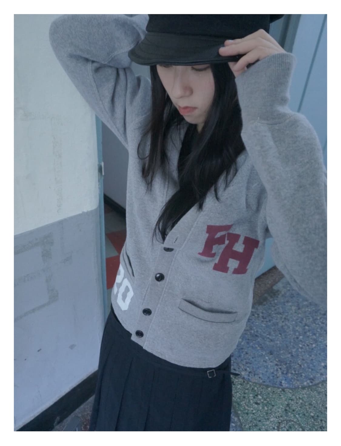 sporty button cardigan 상품이미지1