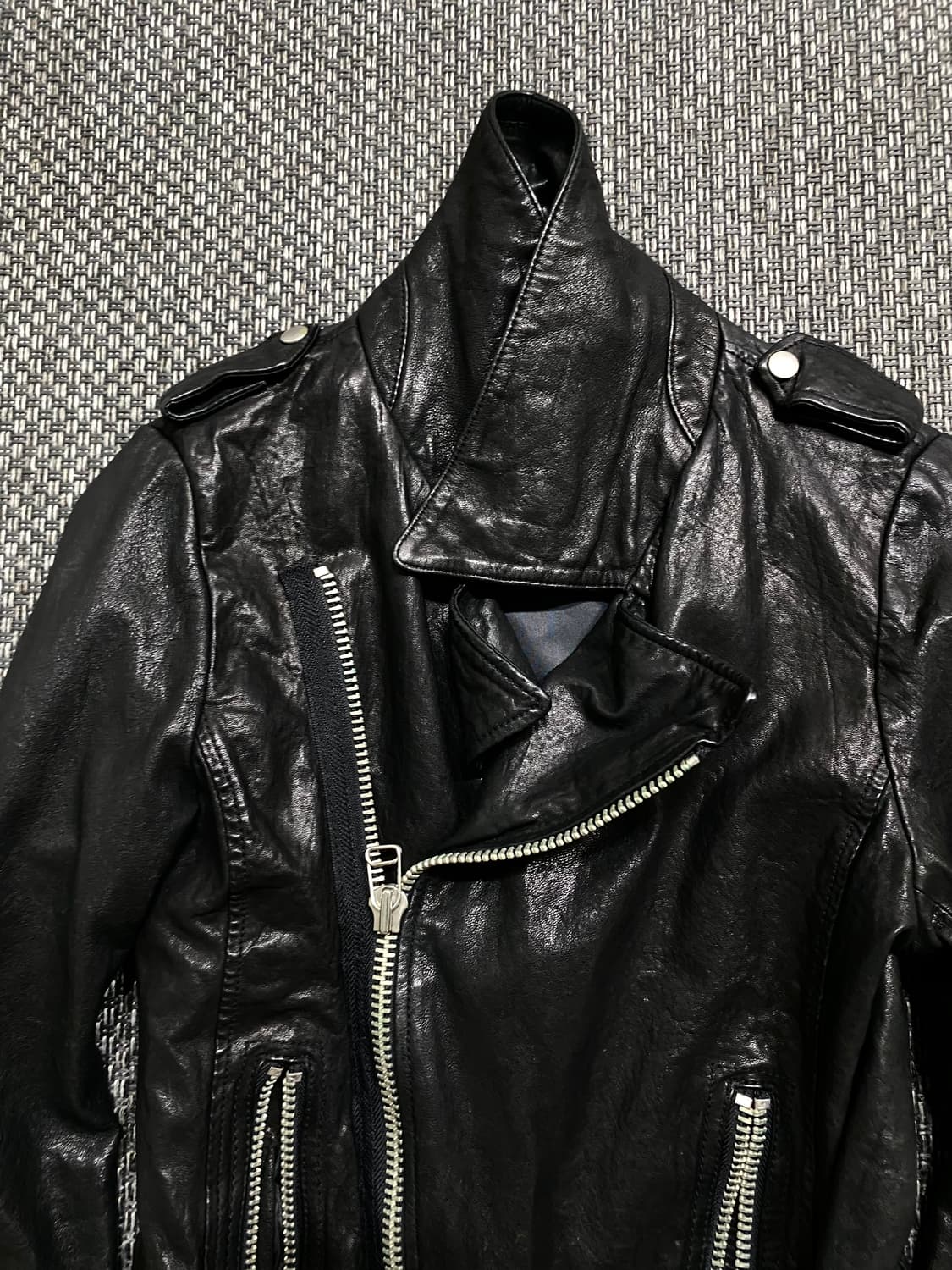 [Another Mac]Sheep Skin Chic Crop Leathe 상품이미지5